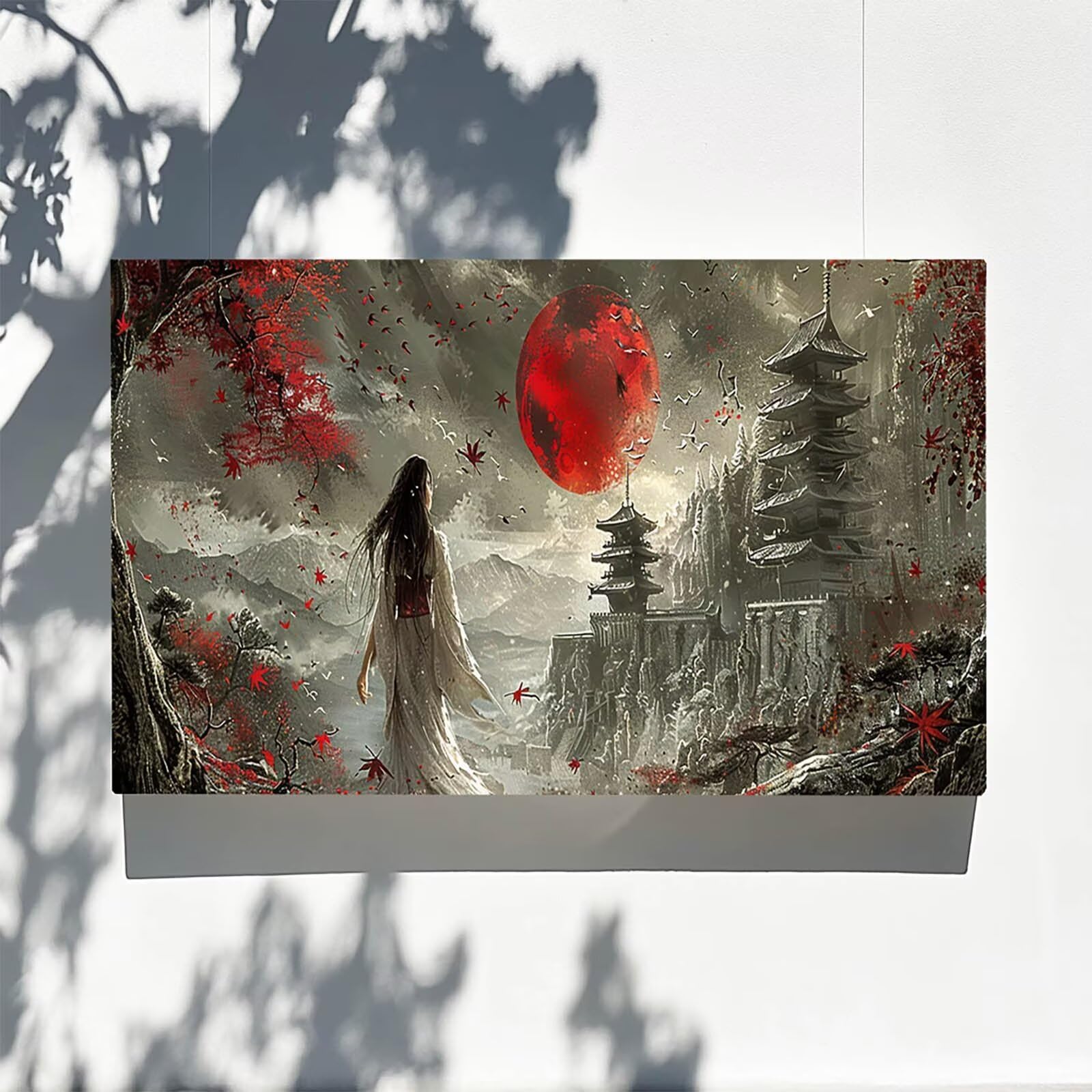 Pintar por Numeros Adultos Luna, Pintar por Numeros Niños Kit Manualidades Adultos Paisaje Cuadros para Pintar por Numeros Pintura Acrílico, Cuadros Decorativos Regalos Para Mujer 80X160cm 7w-D-F