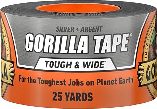 GORILLA Tough & Wide Heavy Duty Duct Tape, Silver, 2.88" x 25 yd, 1-Pack