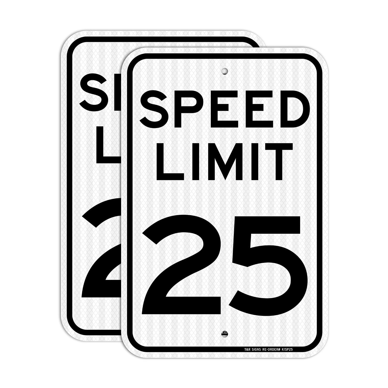 T&R 2-Pack Speed Limit 25 Sign