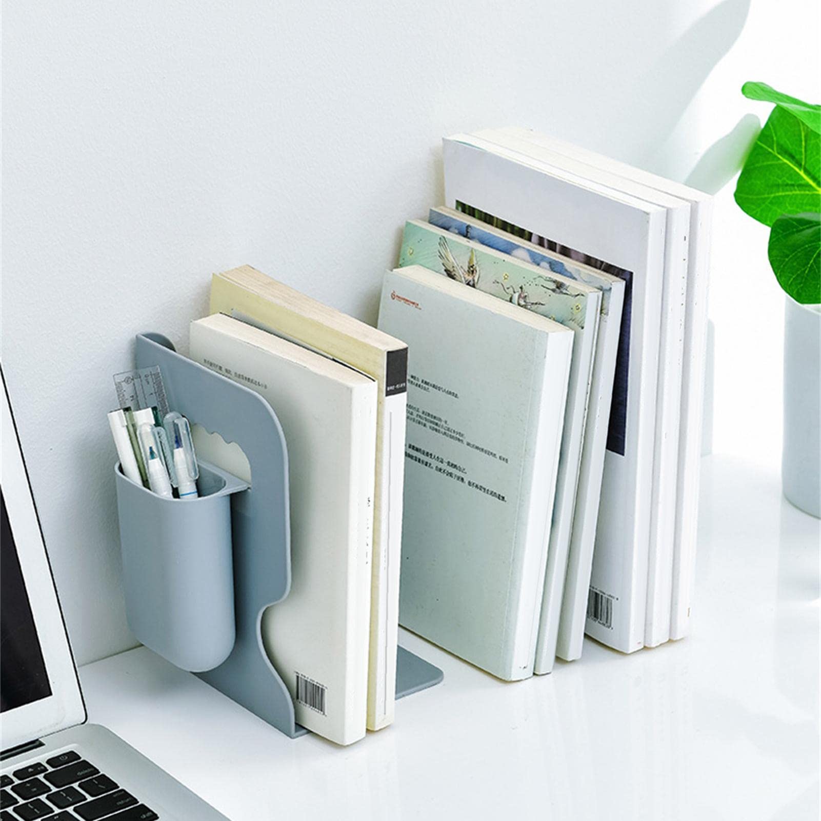 Boekensteunen Decoratieve boekensteunen Boekensteun Metalen boekensteun Verstelbare telescopische boekenplank Uitbreiding Bureau Organizer, Gebruikt in Office School Bibliotheek, Grote Capaciteit Tas