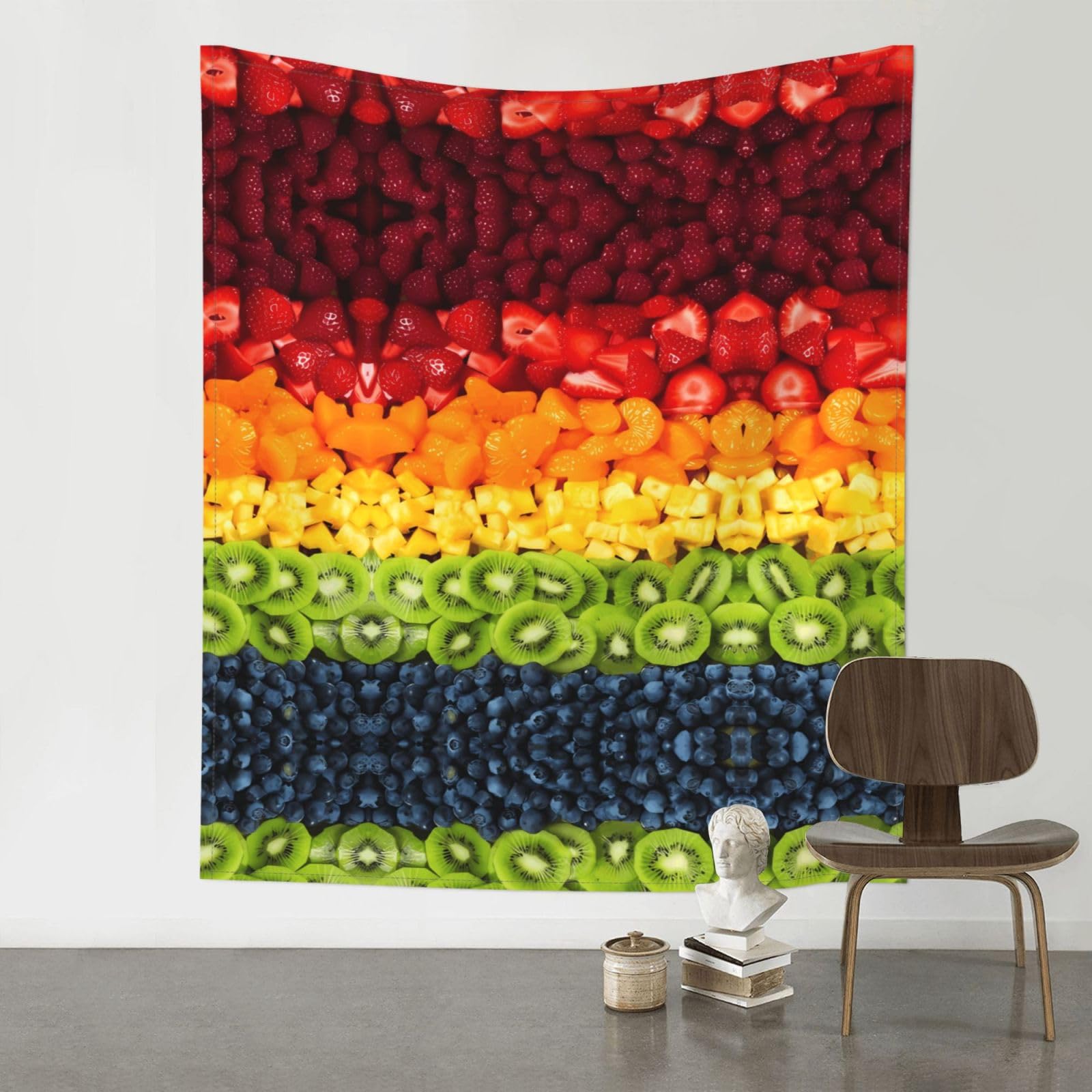 YYHWHJDE Fruit Rainbow Prints Wall Tapestry 60x51in - Boho Dorm Decor Throw Blanket - Beach Picnic Blanket - Versatile Home Accent