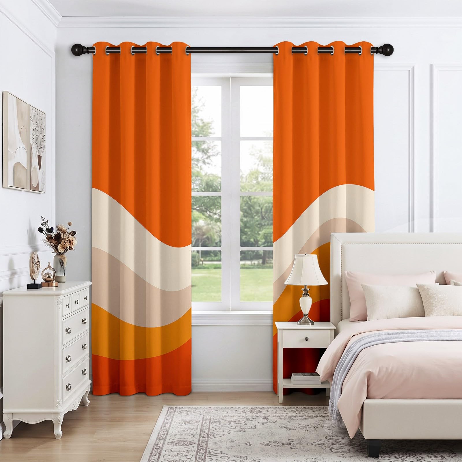 Zasłony zaciemniające w stylu vintage, wys. 229 x szer. 117 cm