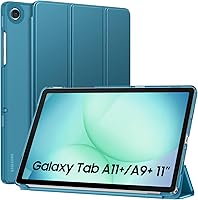 Vista 33 de MoKo Funda para Galaxy Tab A9+/A9 Plus de 11 pulgadas 2023, Funda Protectora Inteligente Delgada con Soporte y Carcasa Trasera Translúcida de PC