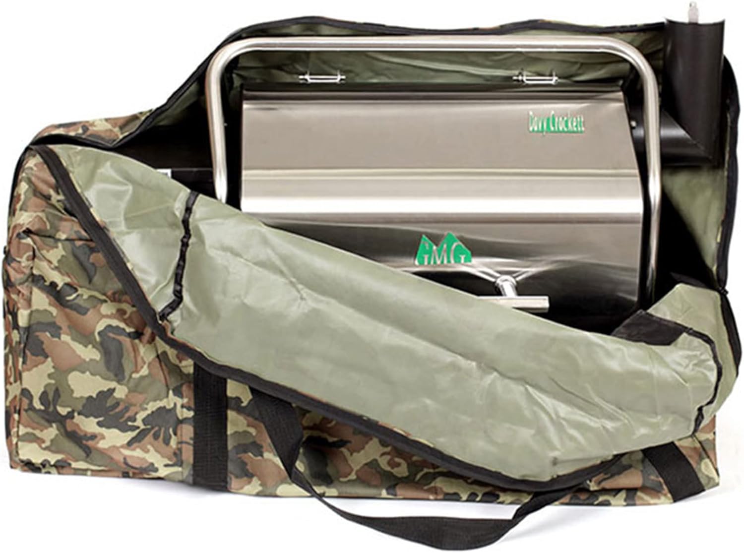 Green Mountain Grills GMG-6015 Weatherproof Tote Bag with Zippers for Davy Crockett Portable Pellet Barbeque Models, Camouflage