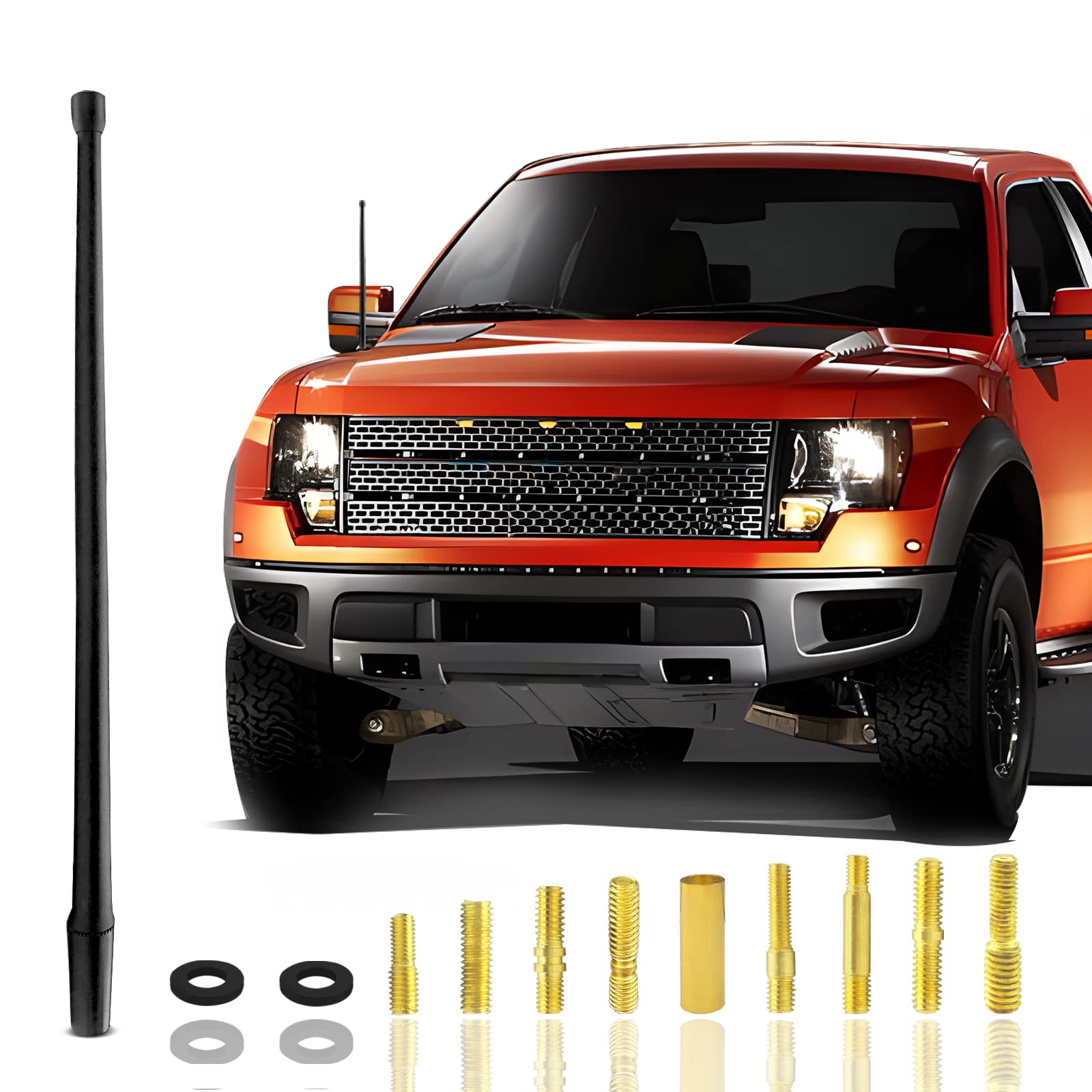 Buy 13 Inch Car Antenna, Spiral Car Radio Antenna for Ford F150 Signal Receiving Antenna