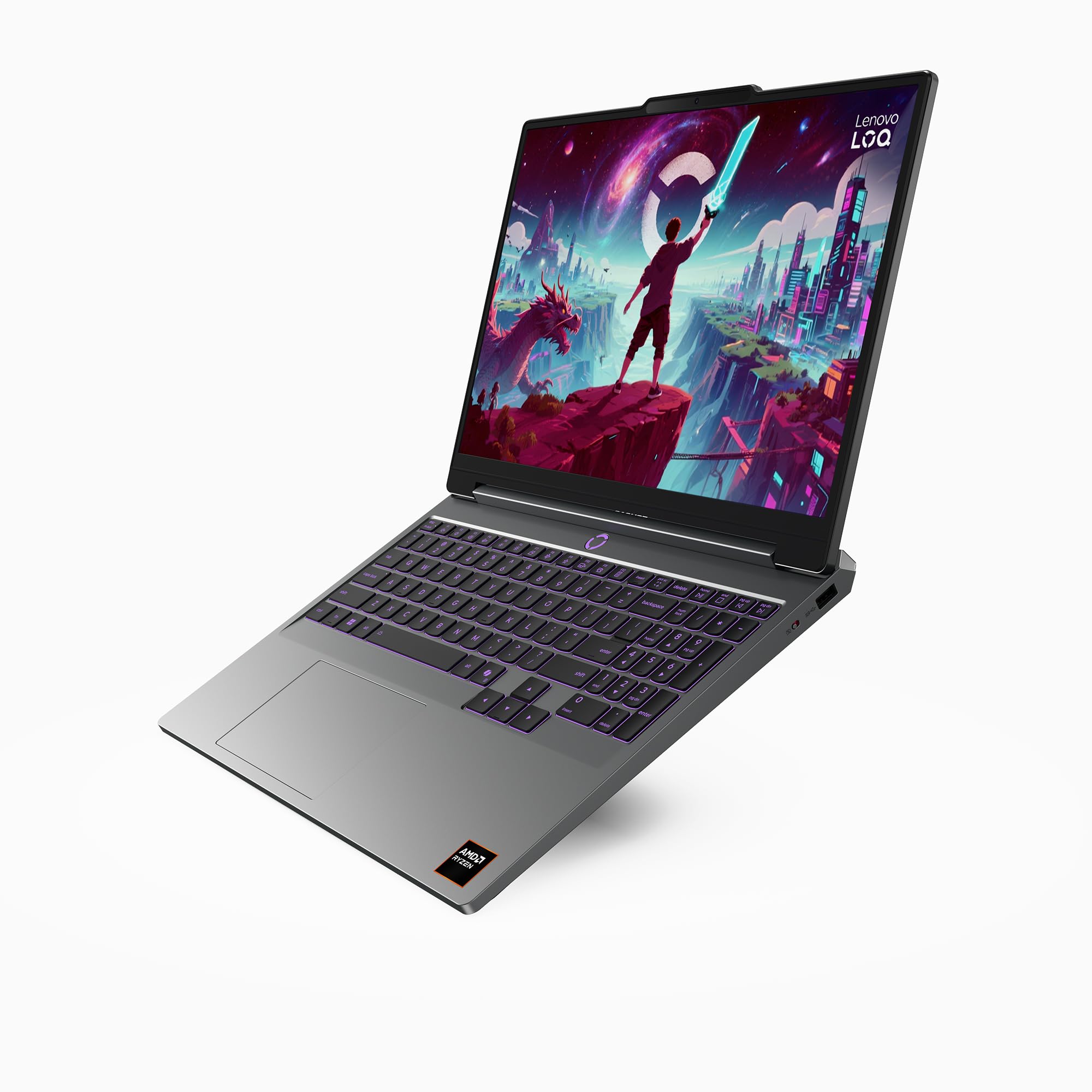 Lenovo LOQ Gaming AI Laptop | 15.3" WUXGA 165Hz Display | AMD Ryzen 7 250 | 16GB RAM | 1TB SSD | NVIDIA GeForce RTX 5060 | Windows 11 | QWERTZ | Grau | 3 Monate GamePass