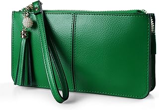 Befen Women's Genuine Leather Wristlet Clutch Cell Phone Wallet, Multi Card Organizer Wallet Purse