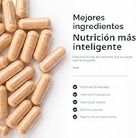 Vista 7 de Suplemento multivitamínico multimineral diario para hombres - Vitaminas A, C, E, D, B1, B2, B3, B5, B6, B12. Magnesio, biotina, espirulina, zinc.
