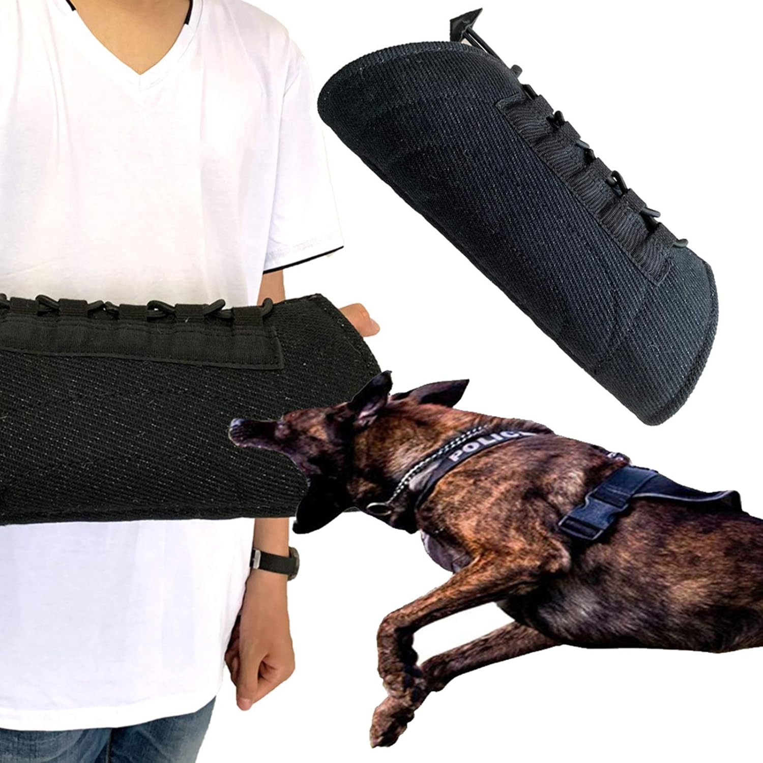 Dog Bite Sleeves Tugs Training Protection Young Dogs Work Dog Puppy Training Playing Toy Professional for Both Left and Right Hand Fit Pit Bull German Shepherd Mastiff