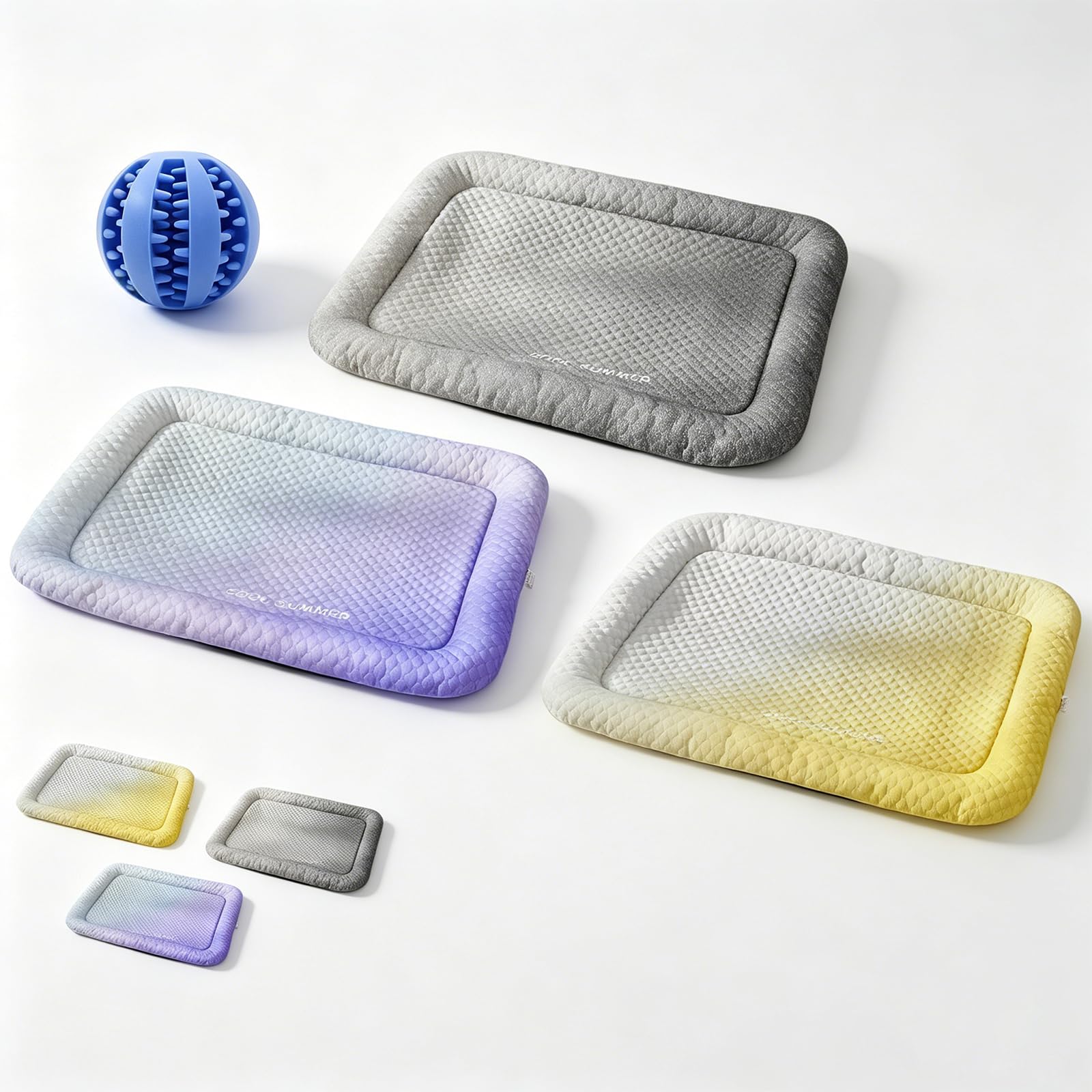 Pet Cooling Pad Mat for Dogs and Cats, Ice Silk Cooling Mat for Dogs, Non-slip Ice Silk Summer Cool Bed Blanket in Gradient Colours, Cloud-Like Comfort, Washable, for Indoor Floors Car (#7,M)