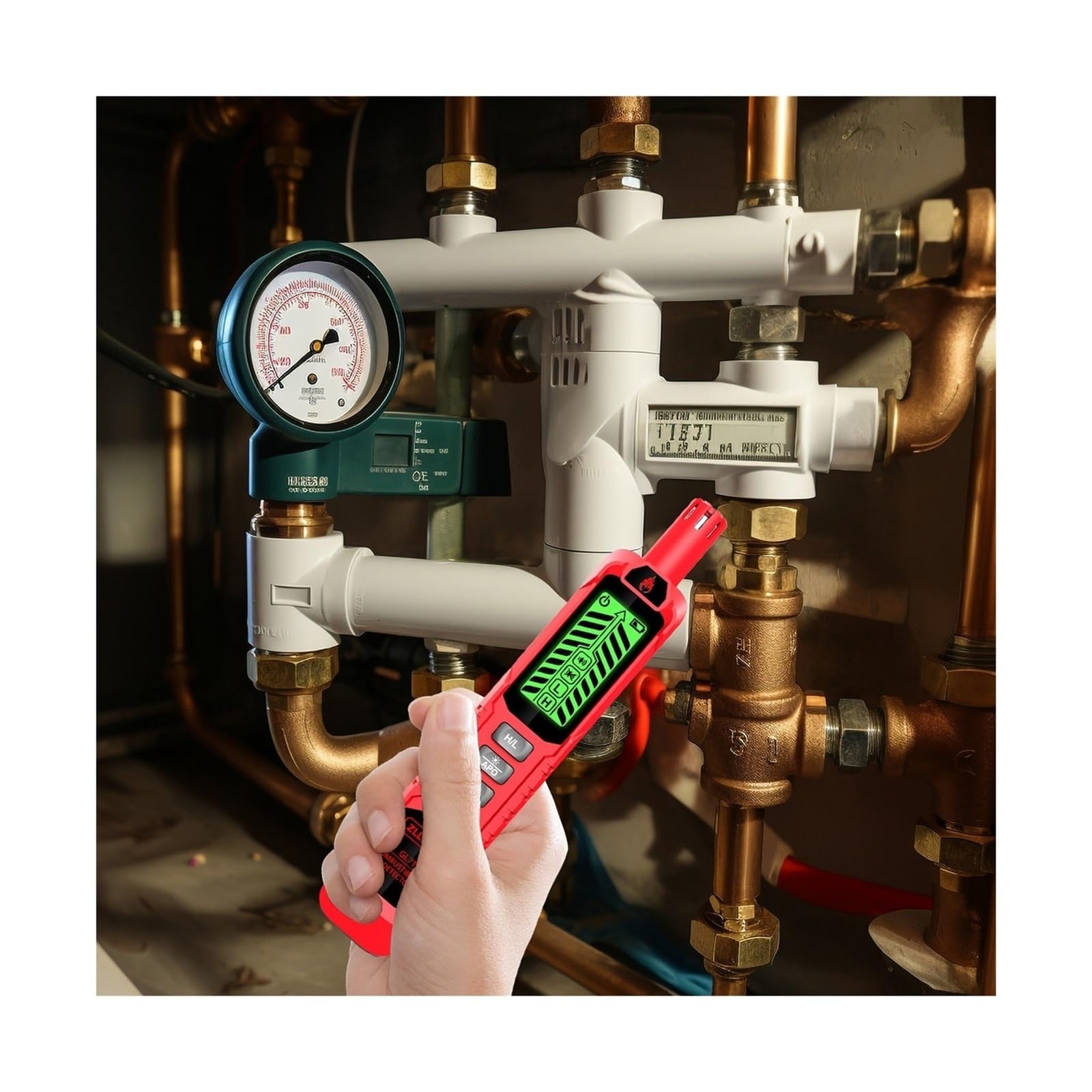 Rilevatore di gas, Rilevatore professionale di perdite gas, analizzatore CO2 naturale, alcol, GPL, metano con allarme visivo e acustico(ZL71A)