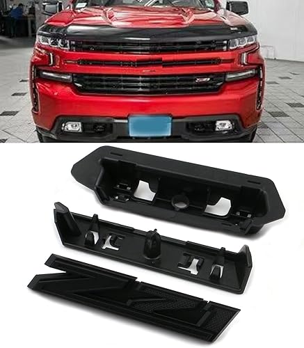 1 emblema frontal 3D de parrilla OEM Z71 compatible con Silverado Tahoe Suburban RST 1500 HD 2500 HD 3500HD 2019-2025 84384428 (Negro)