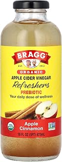 Bragg Organic Apple Cider Vinegar Refresher Apple Cinnamon 16 fl oz Pack of 2 - Gluten-Free Non-GMO