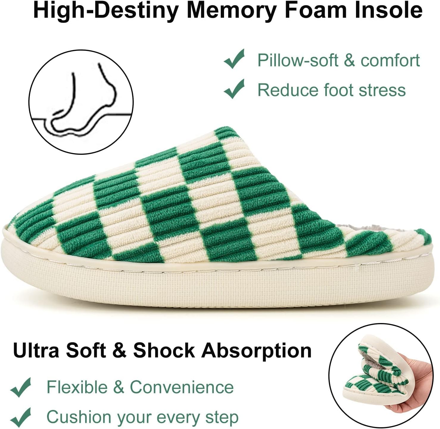 Guyarns House Slippers for Women & Men - Fuzzy, Casual Indoor/Outdoor Shoes with Memory Foam & Faux Fur Lining - Image 5