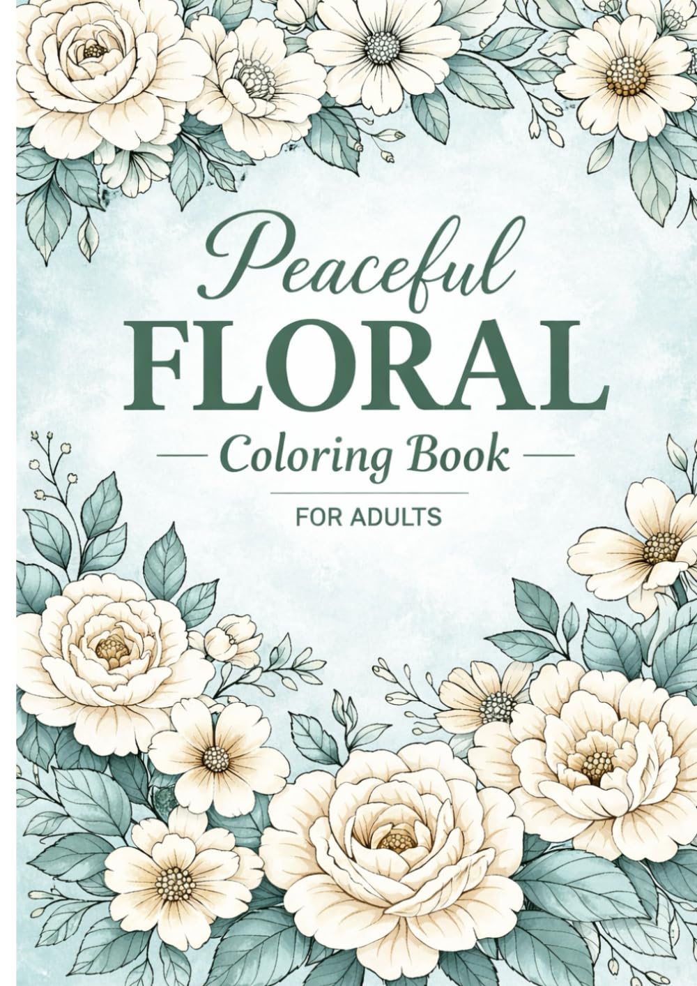 Peaceful Floral Coloring Book