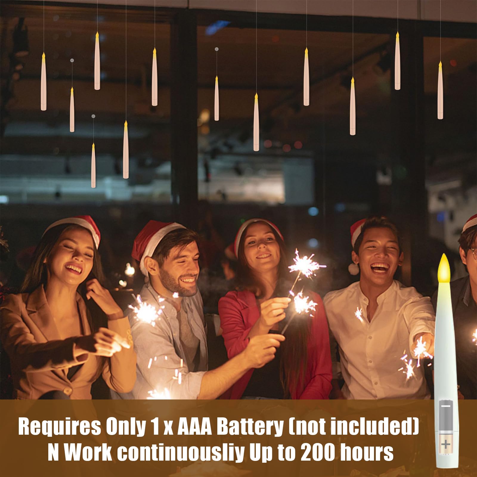 20 velas electrónicas LED con mando a distancia, decoración de Halloween, vela flotante parpadeante, decoración del hogar, decoración de dormitorio, fiesta de cumpleaños de Navidad, luces