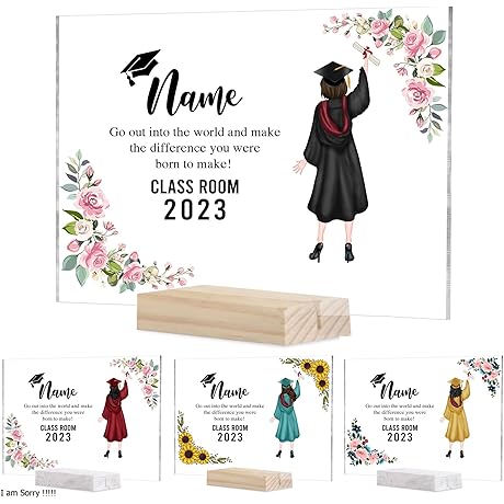 Personalized Acrylic Graduation Plaque for Her
