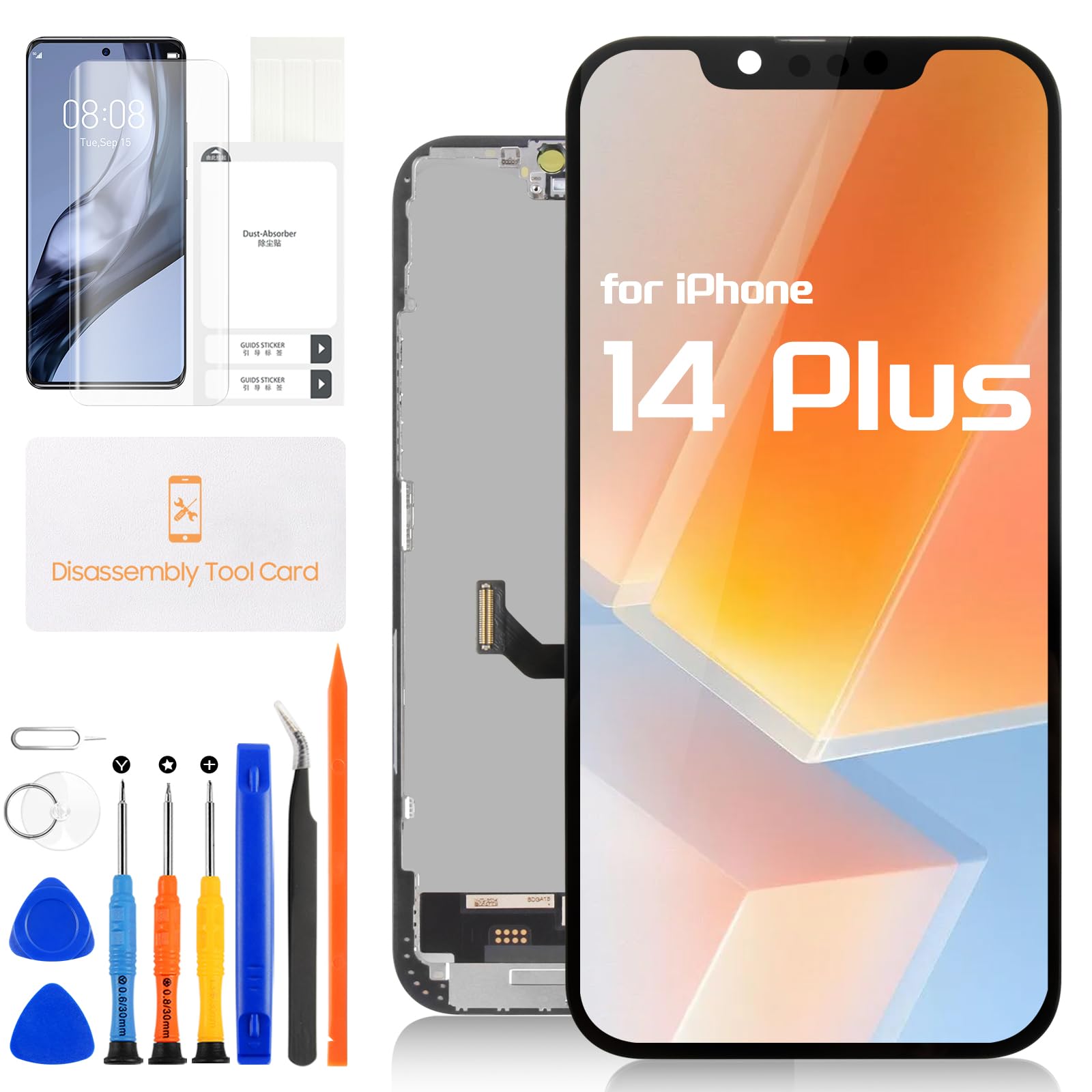 Amazon.com: for iPhone 14 Plus Screen Replacement Kit, Display for