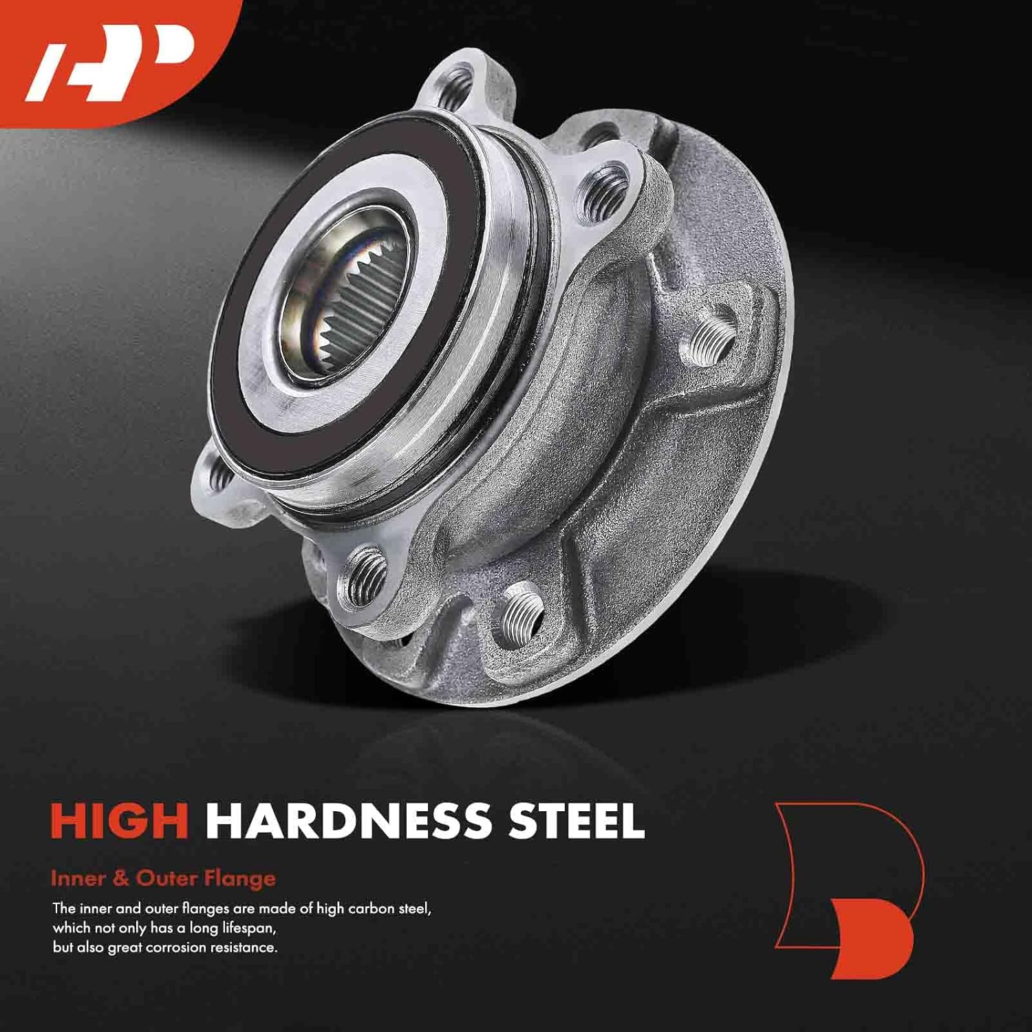 A-Premium Rear Wheel Bearing and Hub Assembly Compatible with Jeep Compass 2017-2022, Renegade 2015-2018 & 2020-2021, Fiat 500X 2016-2018, FWD Only