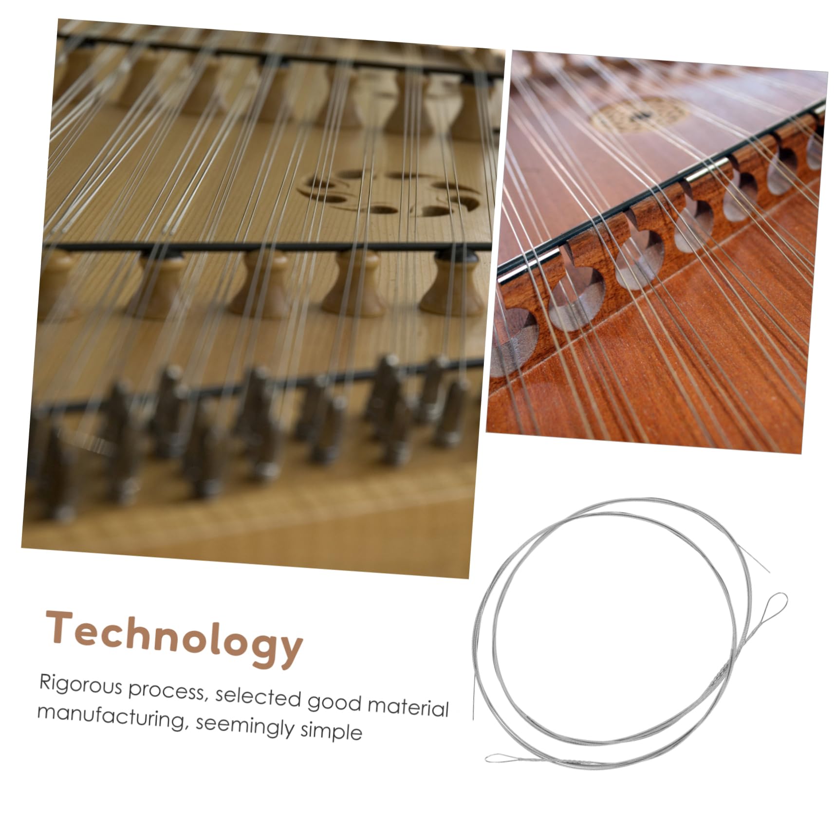 COSMEVIVI Replaceable Dulcimer Strings 2pcs Steel Strings for Easy Changing Enhanced Sound