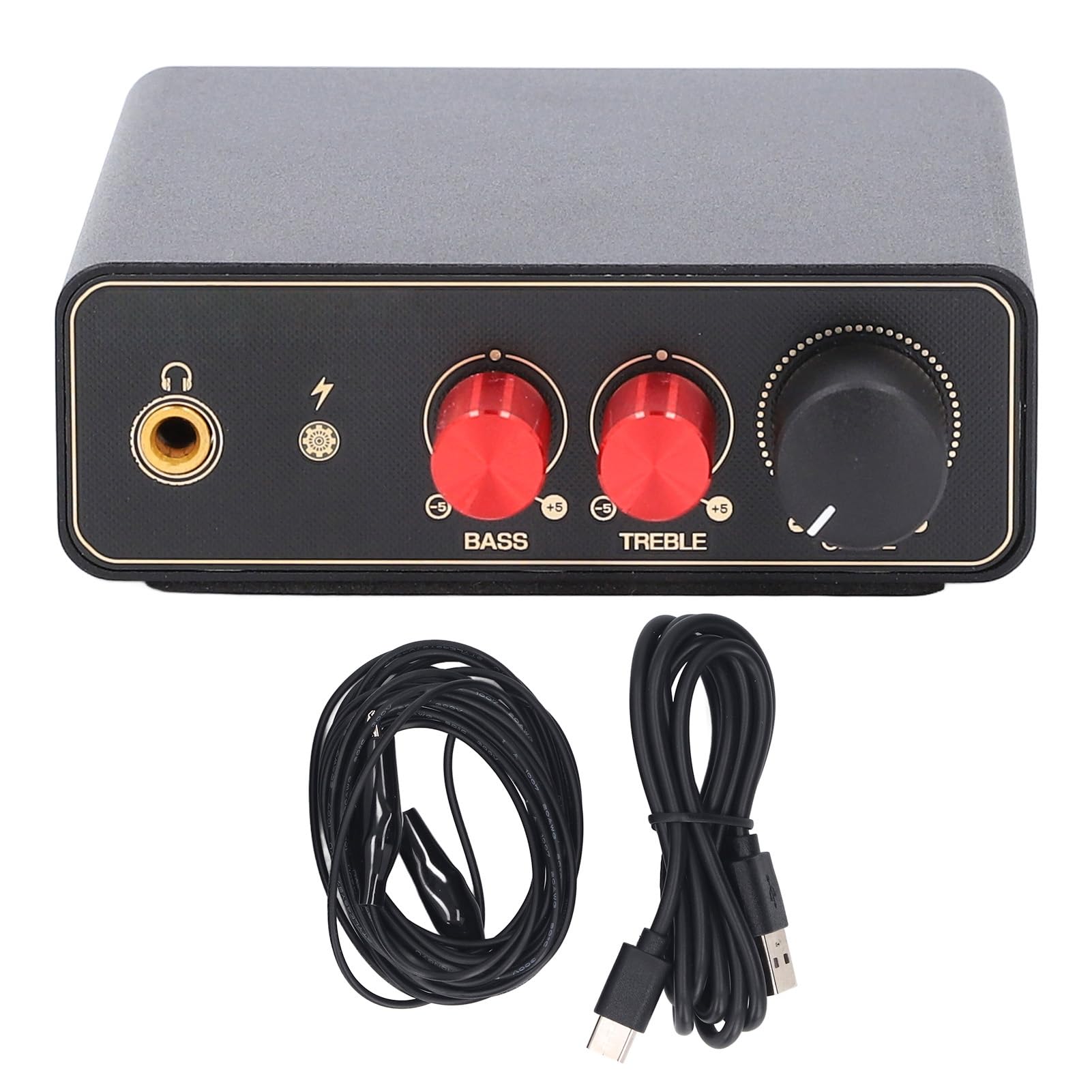 Turntable Preamplifier Stereo AV Jack Output Bass Treble Control for MM MC Phono USB Powered Mini Preamp with Headphone Amp