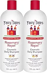 Fairy Tales Shampoo infantil Rosemary Repel Daily – Kids Like the Smell, Lice Do Not, 946 ml (pacote com 2)