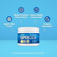 Vista 3 de Nello Supercalm - Mezcla para bebidas en polvo, reduce el cortisol* y ayuda a dormir, L Teanina, Ashwagandha Ksm-66, Magnesio Glicinato, Vitamina