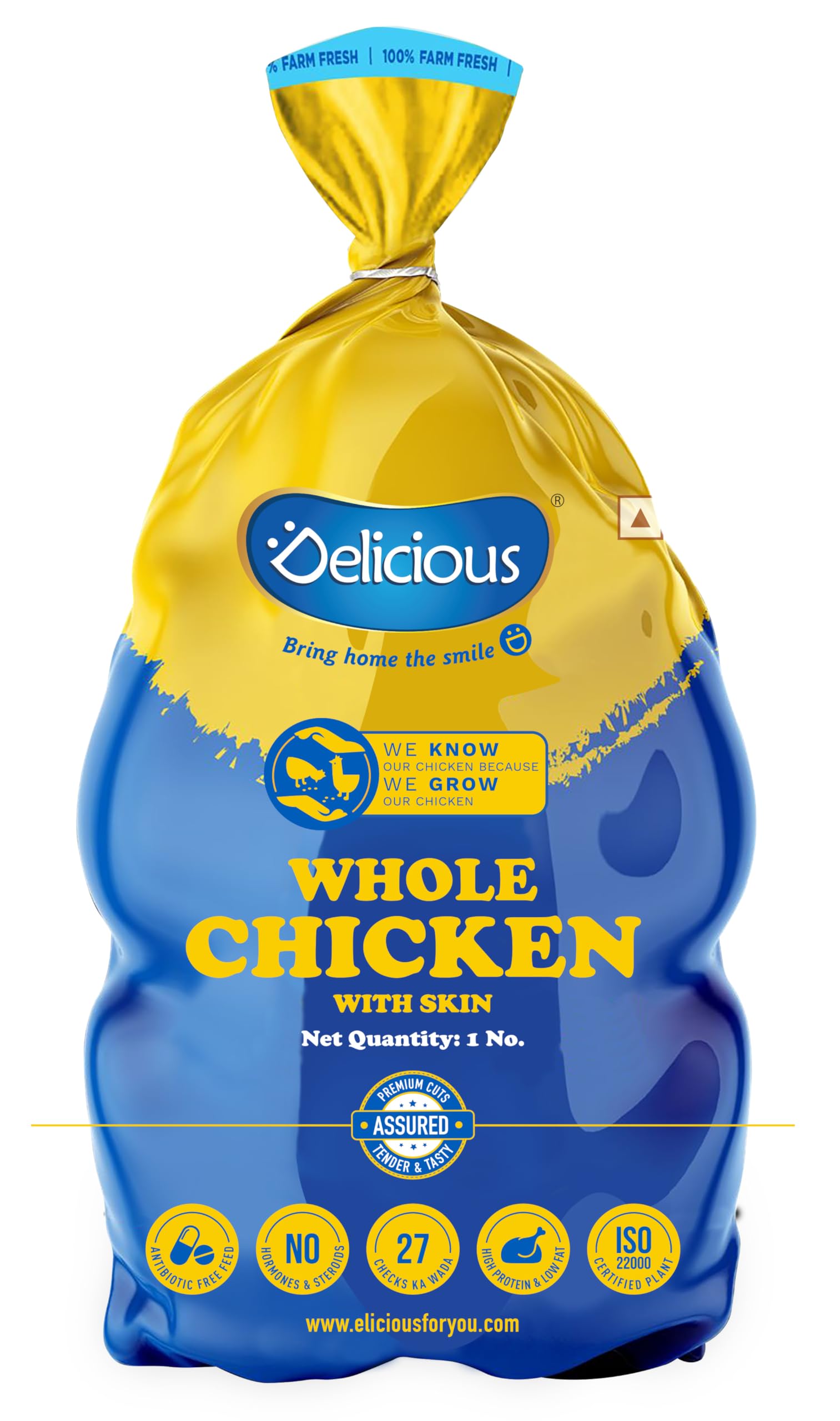 Fresh Chicken Whole, 1200g(Never Frozen)