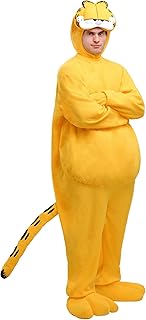 Adult Garfield Costume for Men, Cat Mascot Halloween Bodysuit, Classic Cartoon Cat Costume for Parties & Dressup