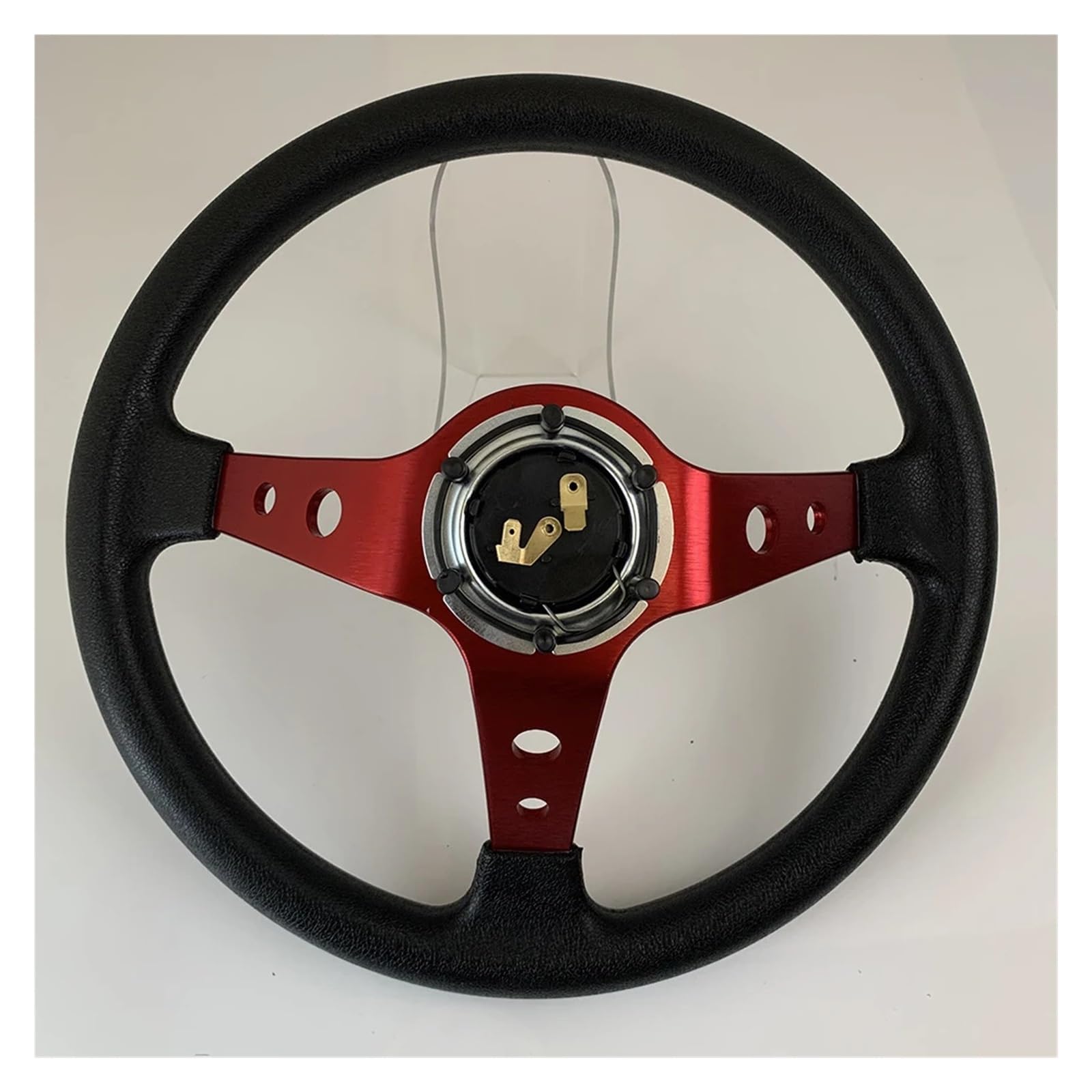 Shuogoufeng Store Universal Cars Racing Car Racing Kierownice PU 14-calowa sportowa kierownica do driftu(001-GZFXP114-02)