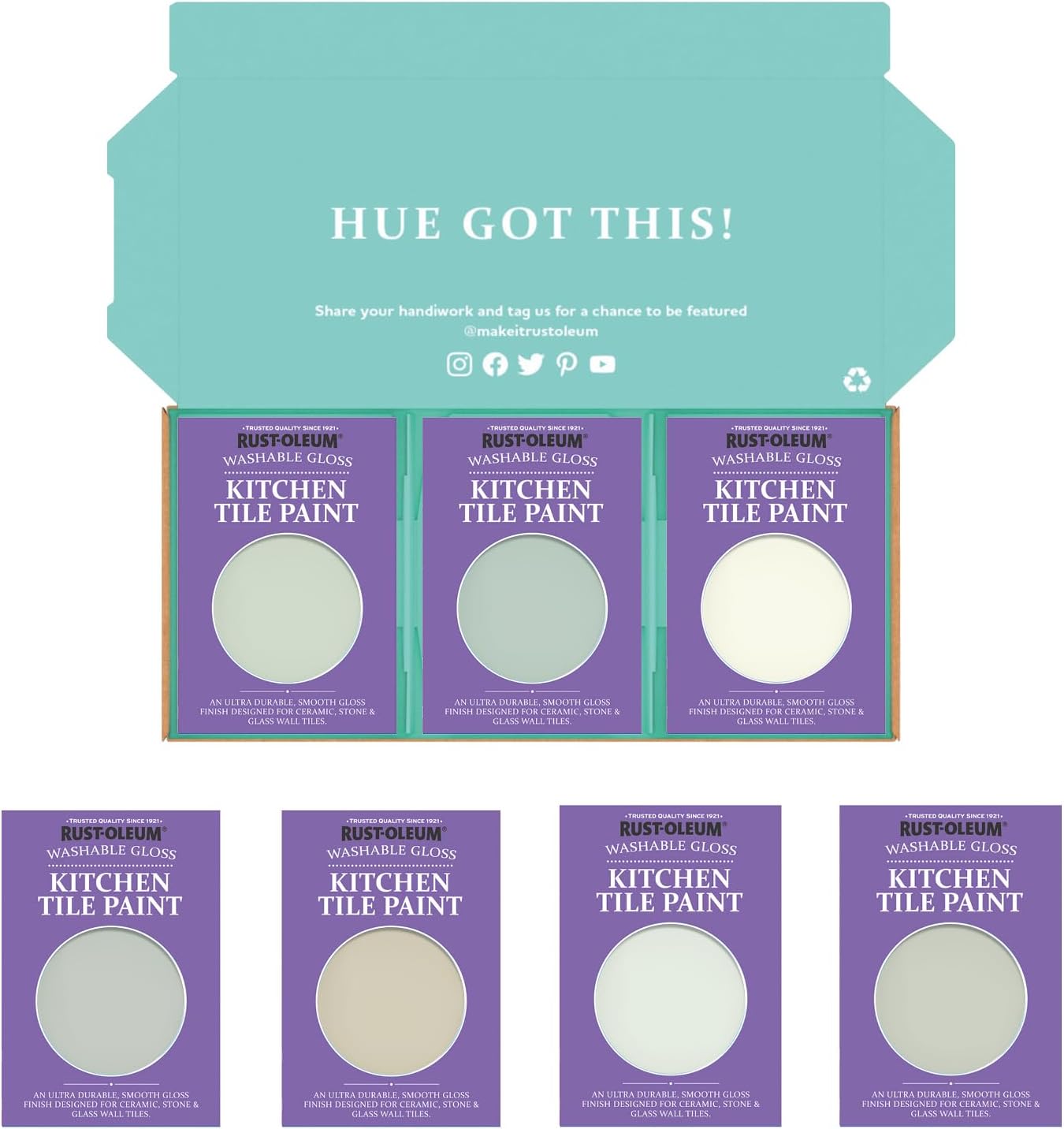 RustOleum Kitchen Wall Tile Paint in Gloss Finish Fresh Greens