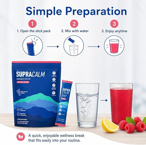 New Super Cortisol, Lot de 20 Cortisol Super Calm, Supercalm Cortisol Drink Blend Packets, Favorise la Détente et la Concentration, Concentration and Sleep, Format Nomade, Unisexe - 5
