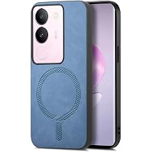 Magnetic for Vivo V29/vivo S17 Pro/S17 Case, Support Wireless Charging, Compatible with Magsafe, Premium PU Leather Magnetic Rugged Cover Compatible with Vivo V29/vivo S17 Pro/S17 G