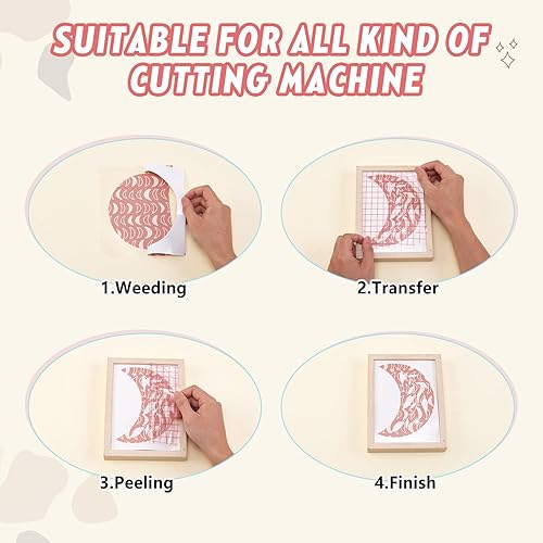 Miniatura 38 de Tintnut Vinilo permanente tono de piel, 18 hojas de 12 x 10 pulgadas, vinilo adhesivo permanente para máquina de cortar, autoadhesivo marrón