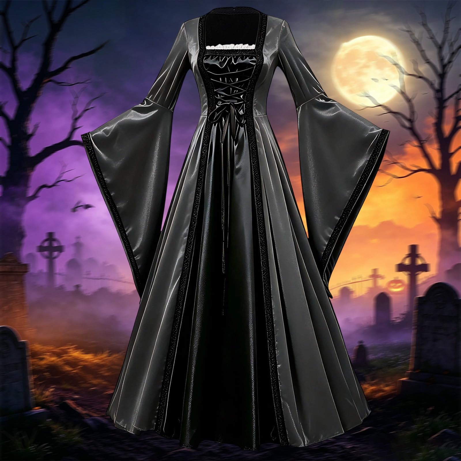 Abito medievale corsetto abito rinascimentale corte costume di Halloween