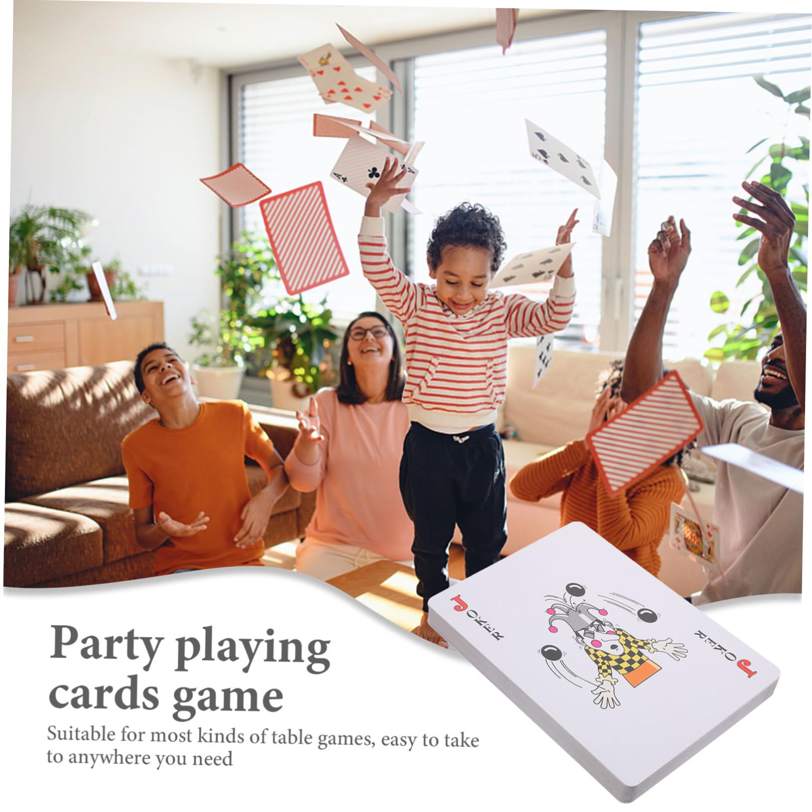 Toyvian Carte da Gioco Giganti Bianco in Carta Patinata per Adulti | Grandi Caratteri, Fine Lavorazione, Sicure e Affidabili, per Poker e Viaggio