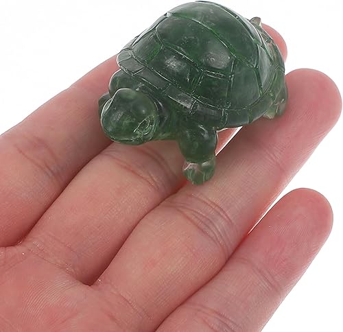 Miniatura 6 de ABOOFAN Estatua de tortuga de cristal, figura de tortuga china de Feng Shui, mini estatua de cristal, pisapapapeles para prosperidad, éxito