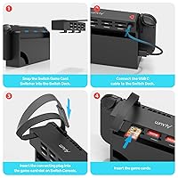 Vista 5 de Switch Game Card Reader - 8 In 1 Switch Game Card Holder for Nintendo SwitchSwitch OLED Console, Switch Multi Game Reader Switcher Quick