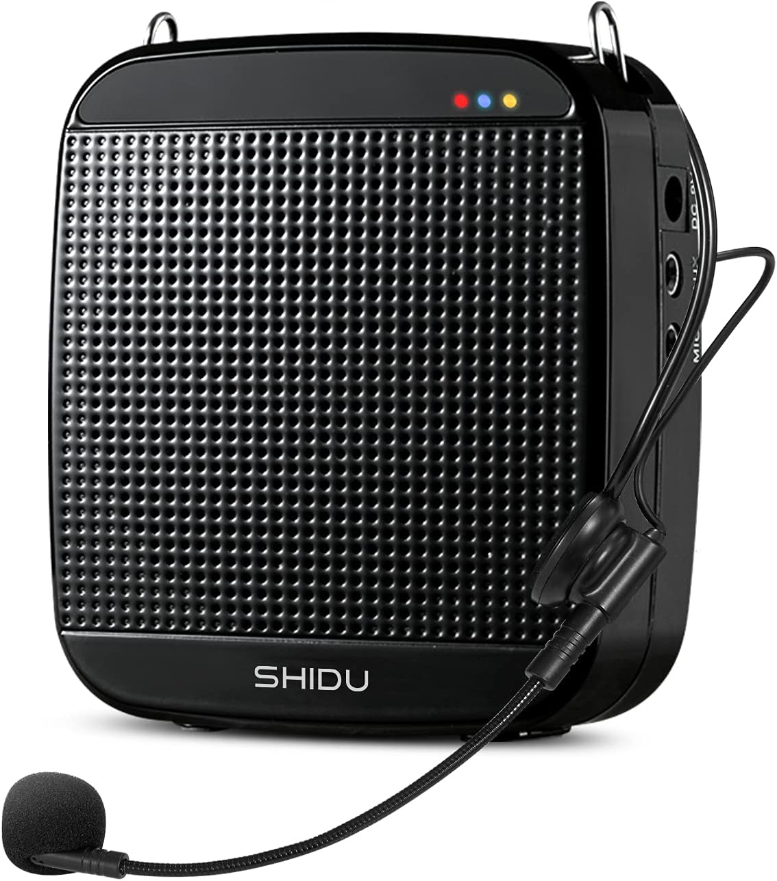 Portable Voice Amplifier 15W, Personal Speaker Microphone Headset Rechargeable Mini Pa System for Teachers Tour Guides Coaches Classroom Singing Yoga Fitness Instructors Presentations (Black)