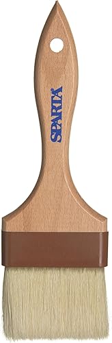 Miniatura 10 de Carlisle 4037200 Sparta - Pincel para repostería (cerdas de jabalí), corte de 1" de ancho x 2", mango de madera