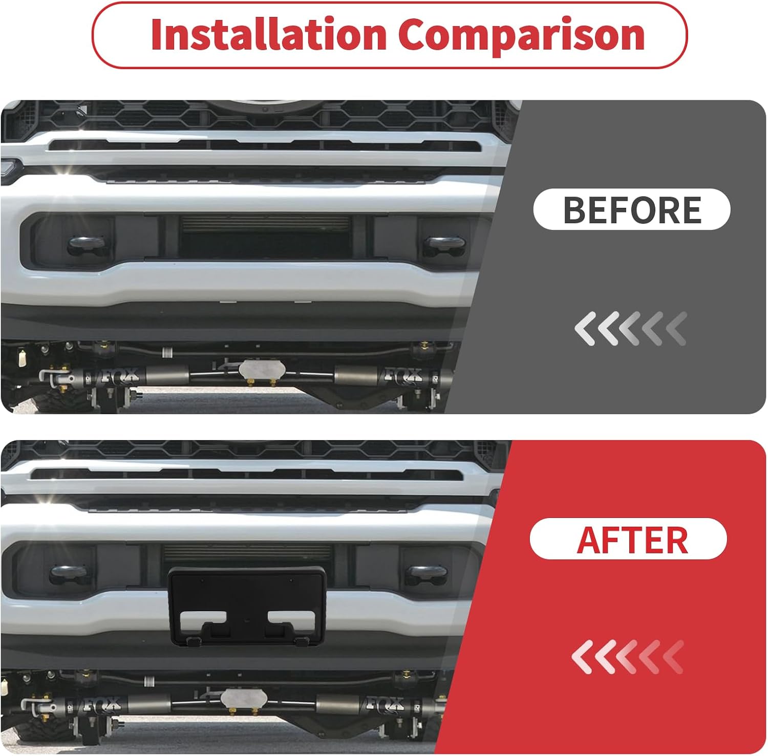 Linskip for 2023-2026+ Ford F250 F350 F450 F550 License Plate Bracket, License Plate Frame Holder Mount for Ford F250-F550 Super Duty Front Bumper PC3Z-17A385-AA FO1068203