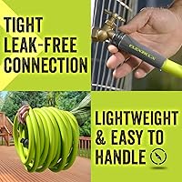Vista 9 de Flexzilla - HFZG505YW - Manguera de entrada para jardín, 0.63 pulgadas x 5 pies, resistente, ligera, segura para agua potable