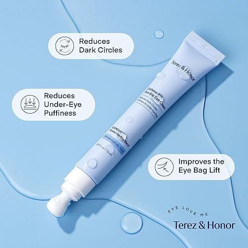 Miniatura 2 de TEREZ & HONOR Crema de ojos con 8% de cafeína para ojeras, hinchazón, bolsas debajo de los ojos, arrugas y líneas finas con aplicador de Gua Sha,