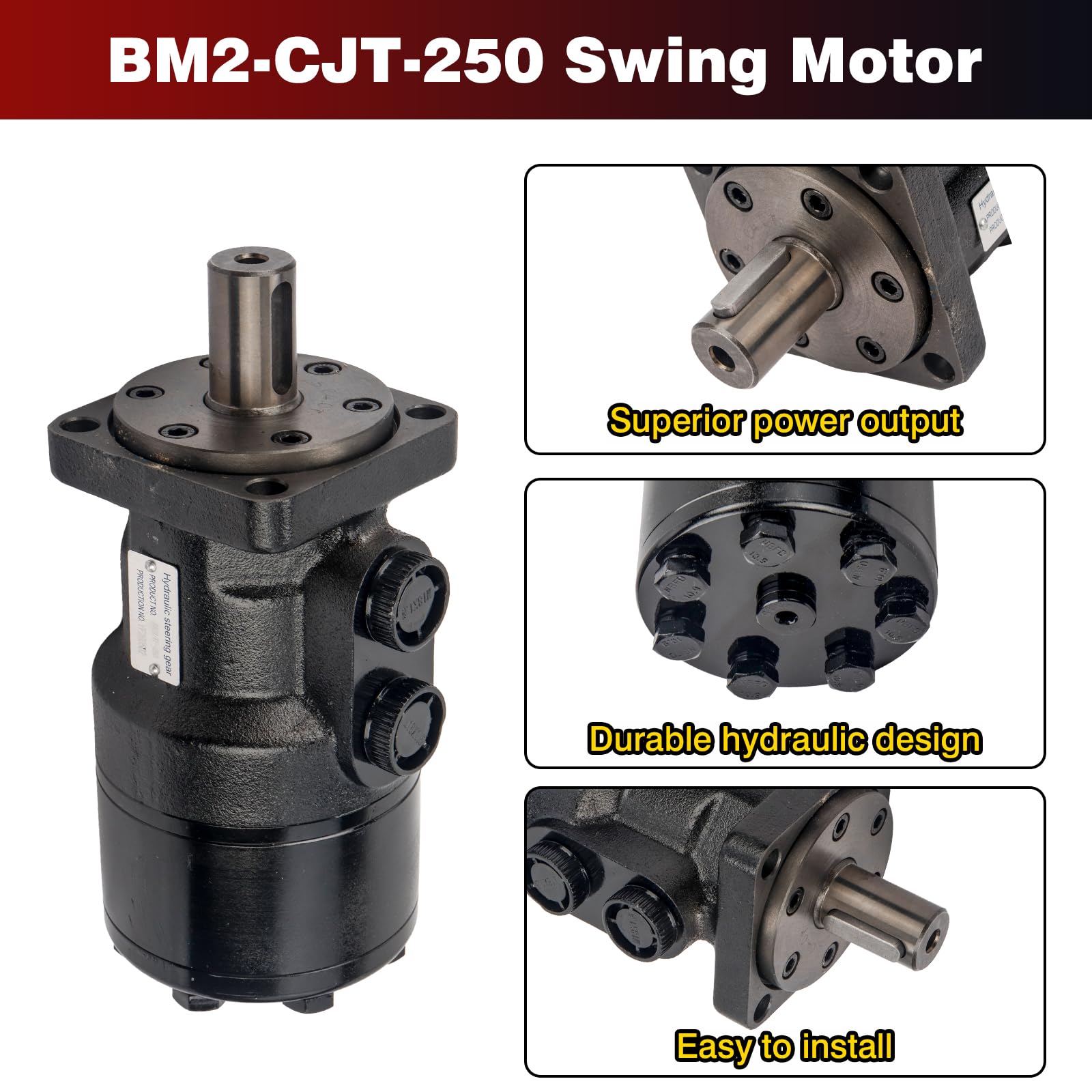 Motore dell'oscillazione BM2-CJT-250, motore orbitale idraulico compatibile con il mini escavatore di AGT-12S