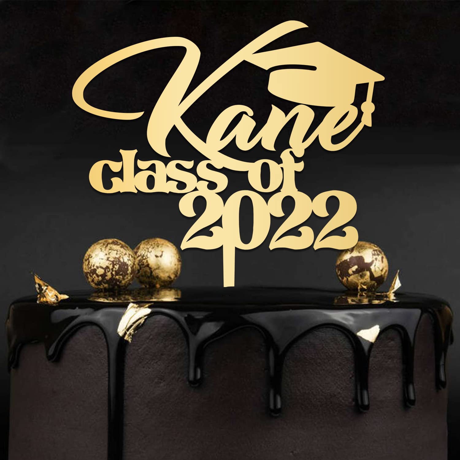 Buy Graduation Cake Topper, Personalized Grad Cake Topper with Name