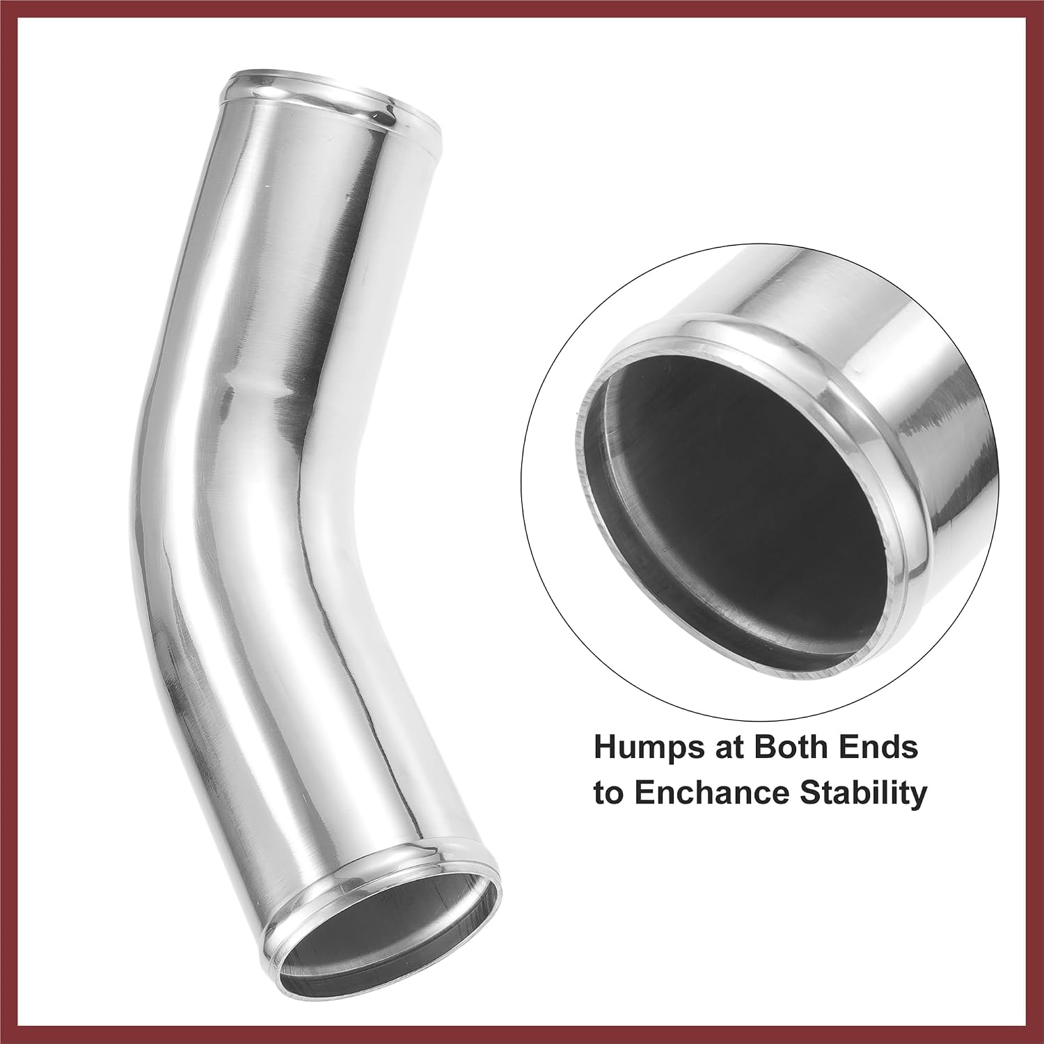 76mm 3" OD 4" 100mm Leg Length Universal Car Aluminum Alloy Tube Intercooler Pipe 45 Degree Bend Elbow Air Intake Joiners Tubing - Pack of 1 Replace Parts