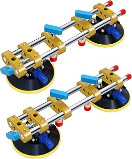 2PCS 6Inch Vacuum Suction Cups Stone Seam Setter for Seam Jointing Leveling Professional Installation Tool Gap Adjusters for Granite, Stone, Glass, Tile