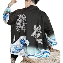 Seidarise Men's Haori Jacket Kimono Cardigan Yukata Noragi Happi Coat