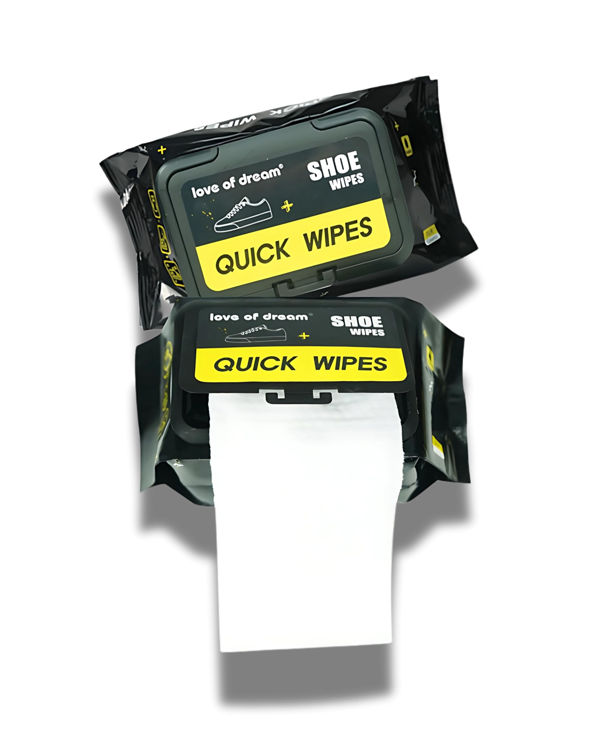 Shoe Wipes 2 Pack - Keep Your Sneaker Footwear Fresh with 60 Pcs Quick Wipes! Disposable, Travel-Ready, and Portable - Easily Removes Dirt, Stains, and More!