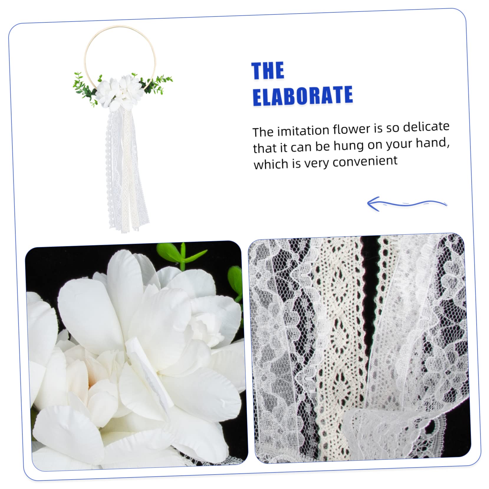 IMIKEYA 5stücke Hochzeits-Handheld-Blumenkranz Für Braut Fotorequisiten Für Dekorationsaccessoire Für Hochzeitskleid Kunstblumen Für Feierlichkeiten
